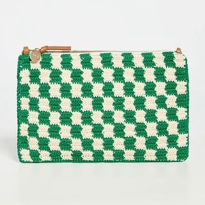 Clare V Woven Checker Clutch
